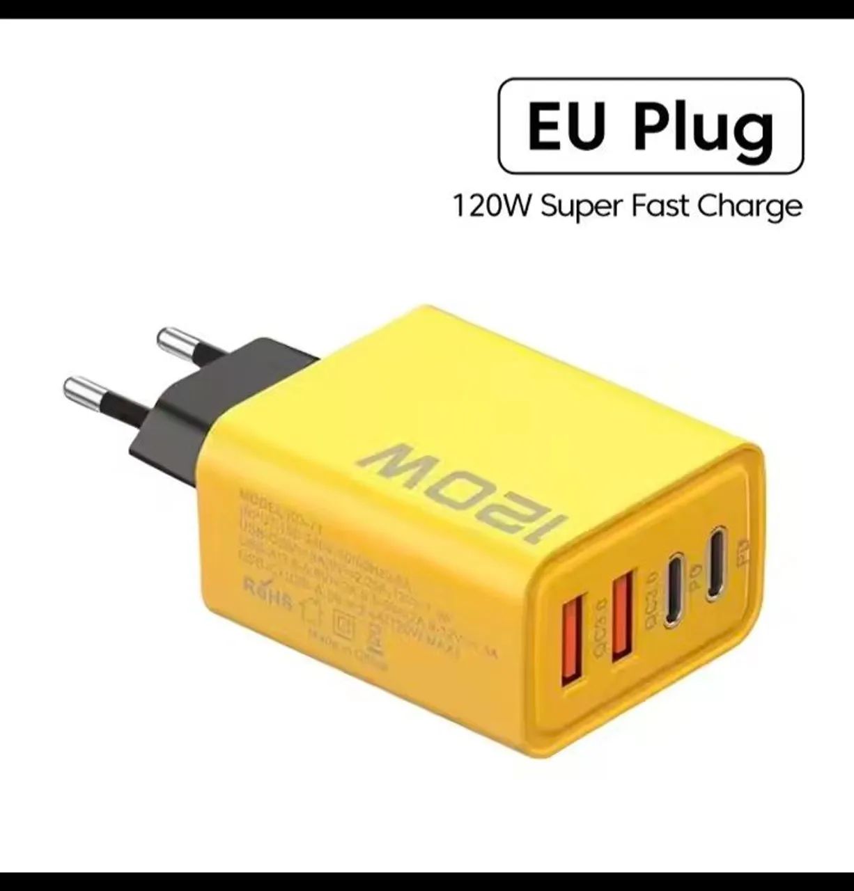 Carregador Turbo Rápido Usb-c com 4 portas Iphone e Android Rápido e seguro Entrega Rapida