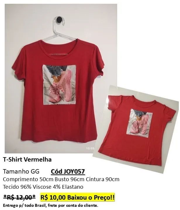 T-Shirt Vermelha - Foto 5