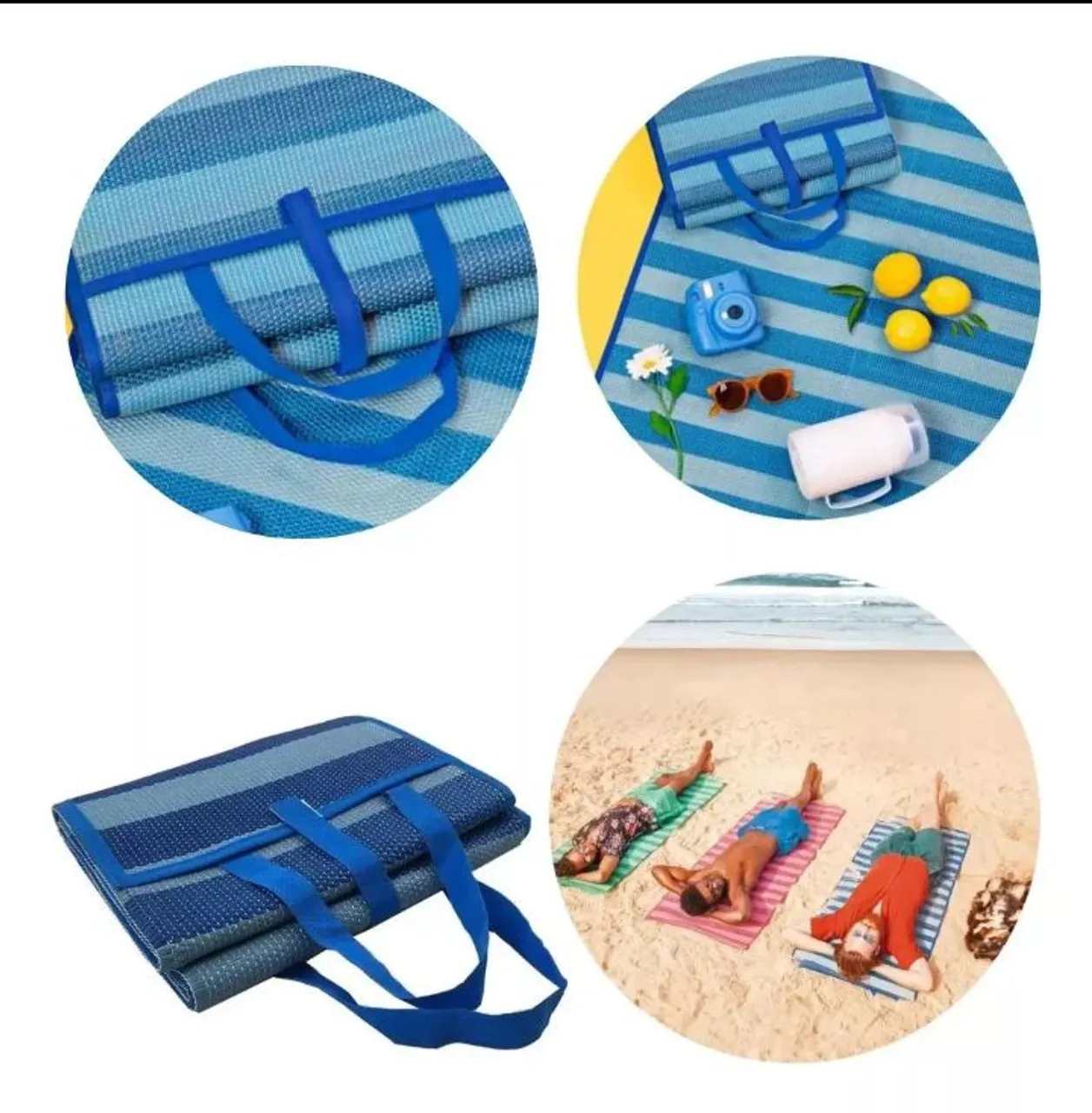 Tapete de Praia dobrável para Camping e Picnic