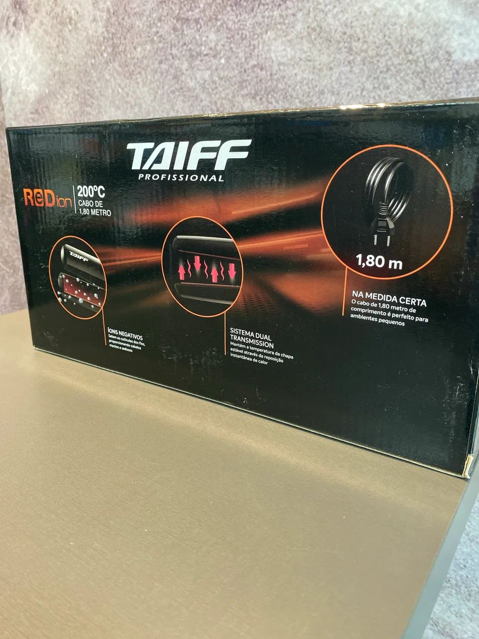 Prancha Taiff Red Íon, um alisador de cabelo profissional bivolt automático.  - Foto 2