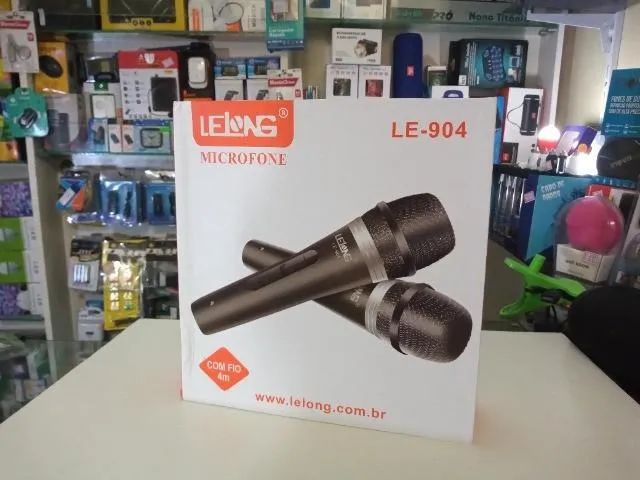 Microfone Profissional + Cabo 4m Lelong Le-904 Kit 2 Unidades - Foto 3