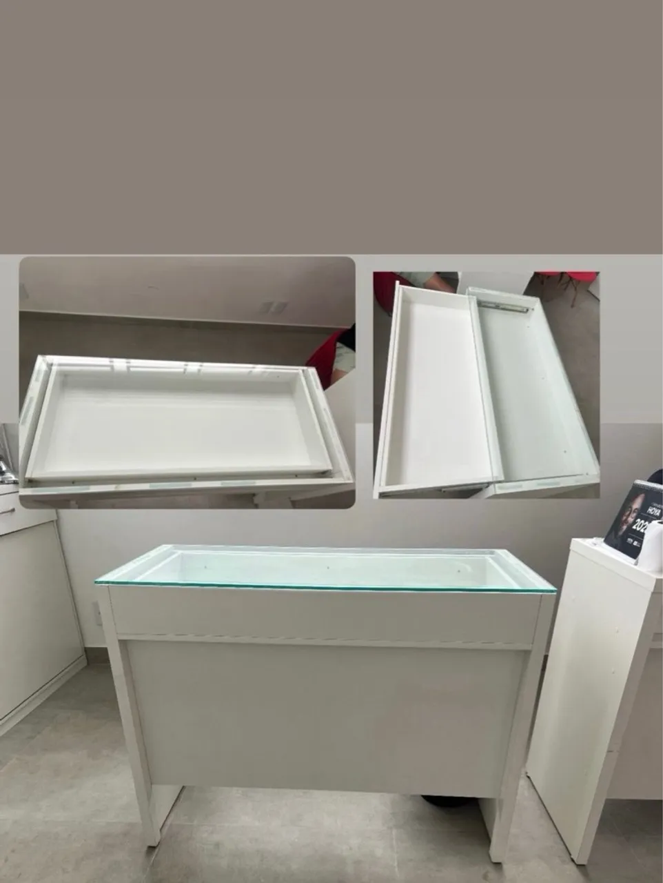 Mesa de Vidro para vitrine ou penteadeira