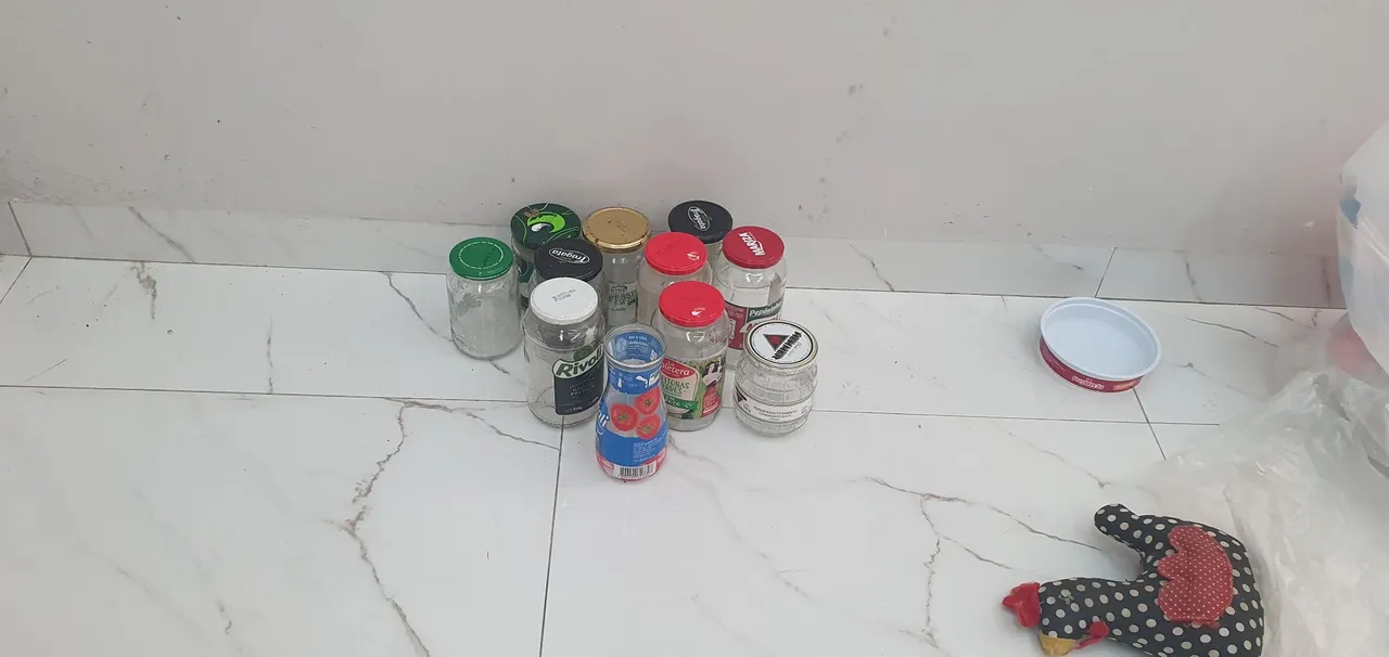 DOAÇÃO POTES de vidro usados