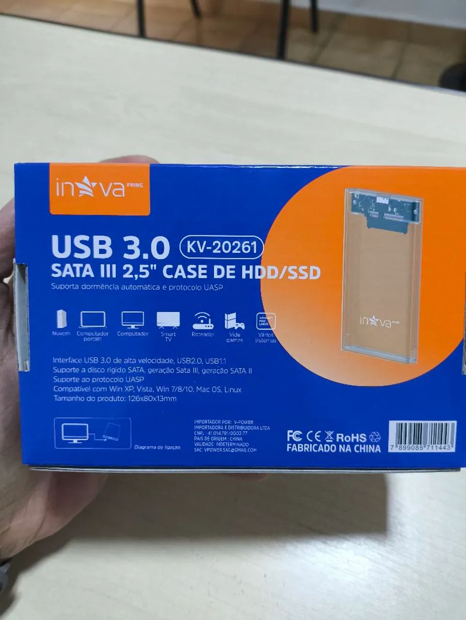 Case Case 3.0 para HD e SSD 2.5 transparente - Anápolis  - Foto 5
