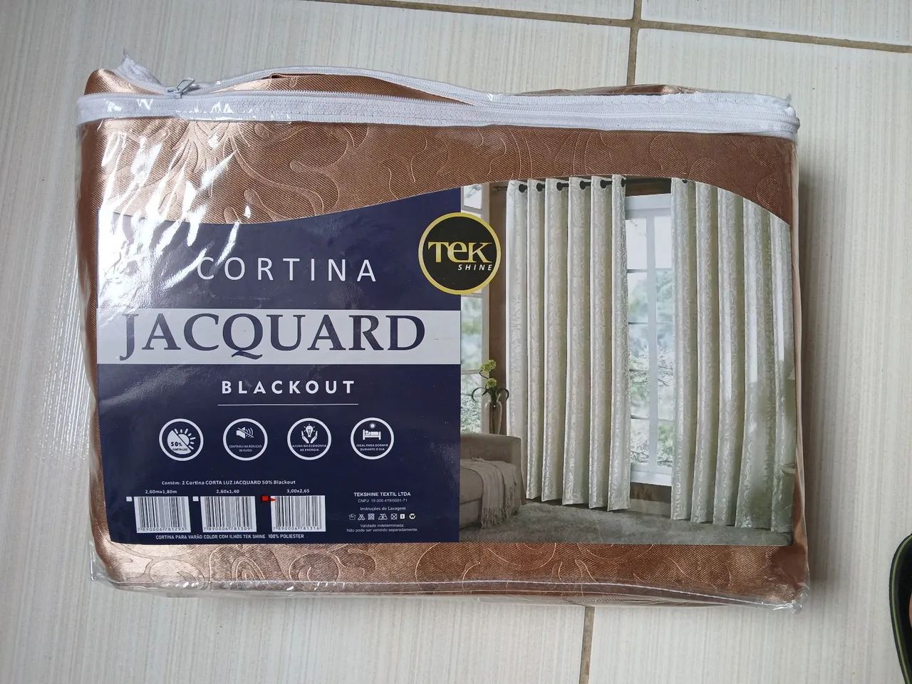 Cortina Blackout Jacquard 2,60x1,40 - Tek Shine