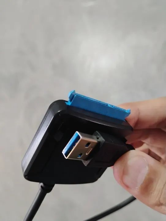 Cabo Adaptador SATA para USB 3.0 para 3,5" / 2,5" SSD HDD SATA III + Fonte de Alimentação  - Foto 2