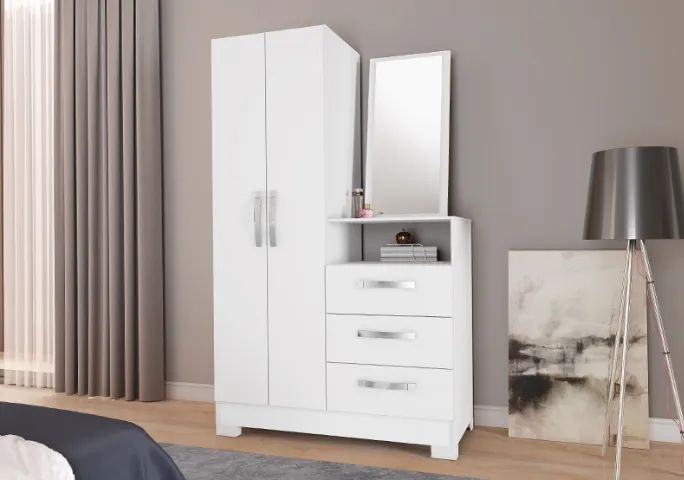 Guarda Roupa Cômoda NT 5165 Notável Branco - Entrega Rápida! 