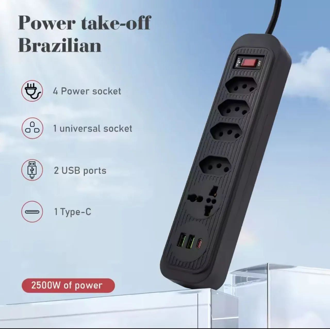 Extensão Filtro de linha USB