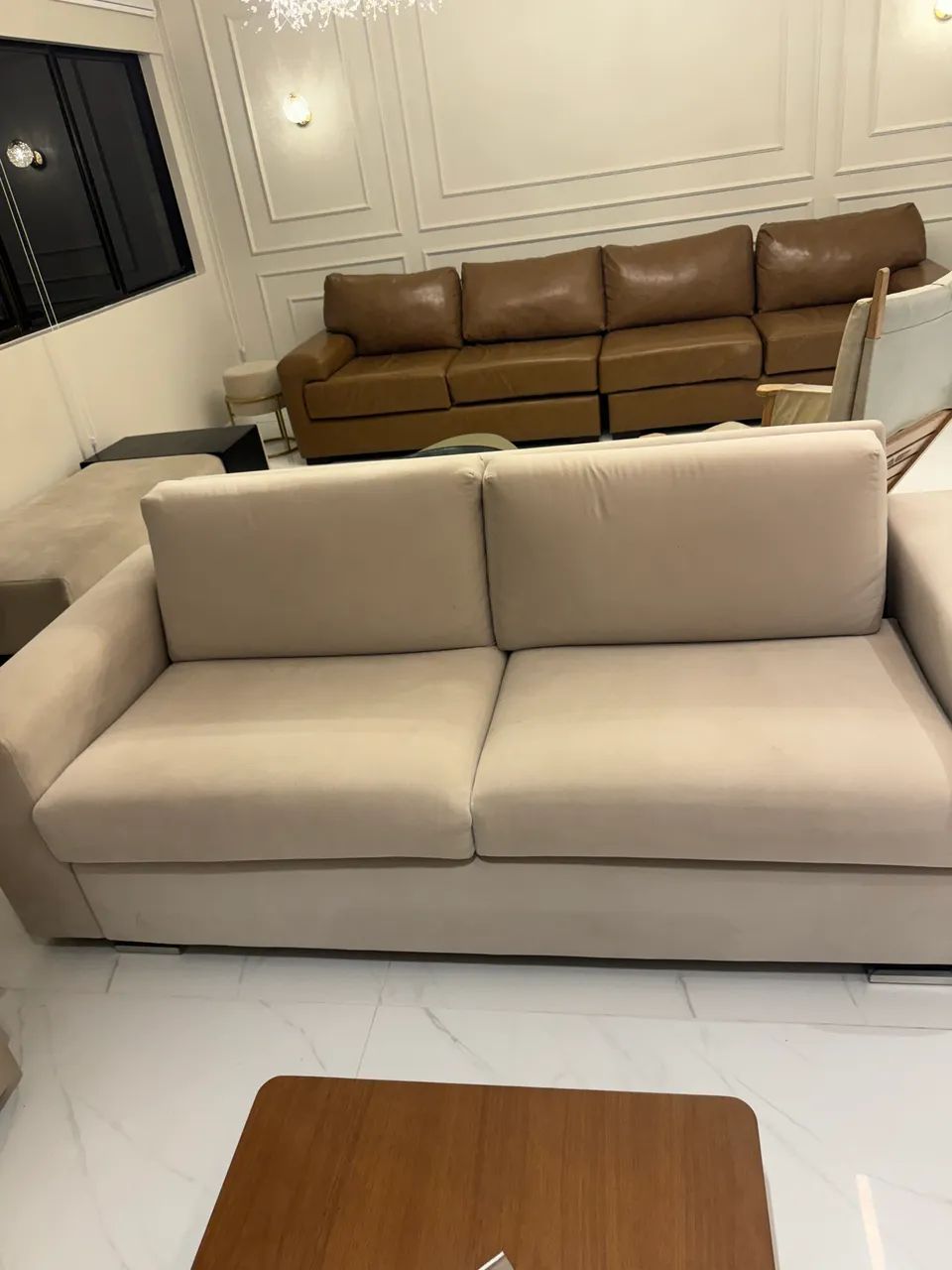 Vendo lindo sofá elegante, moderno, linho  - Foto 2