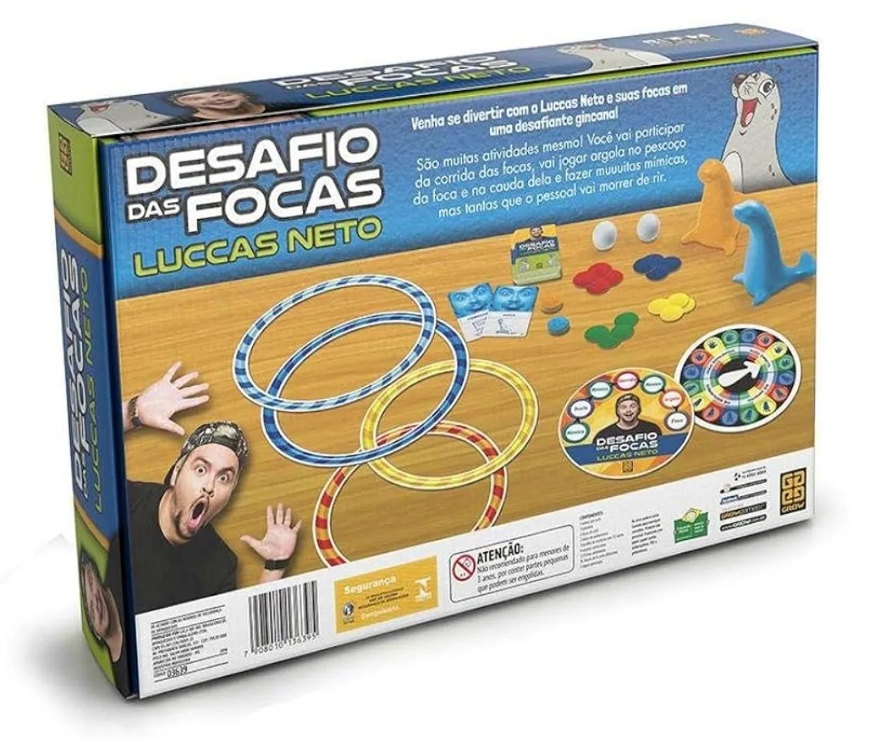 Jogo de Tabuleiro- Desafio das Focas - Luccas Neto - Foto 3