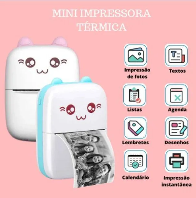Mini Impressora Térmica de gatinho VIRAL