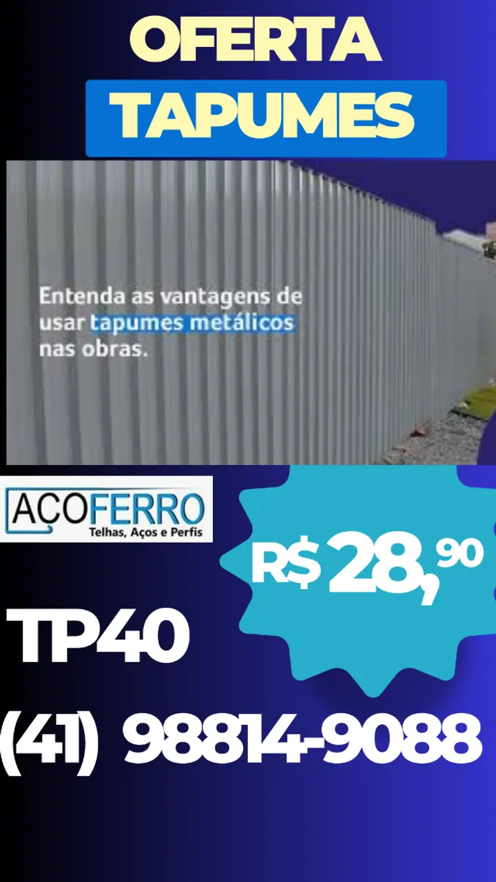 TAPUME METALICO PRODUÇÃO IMEDIATA ENTREGA RAPIDA PROMOÇÃO