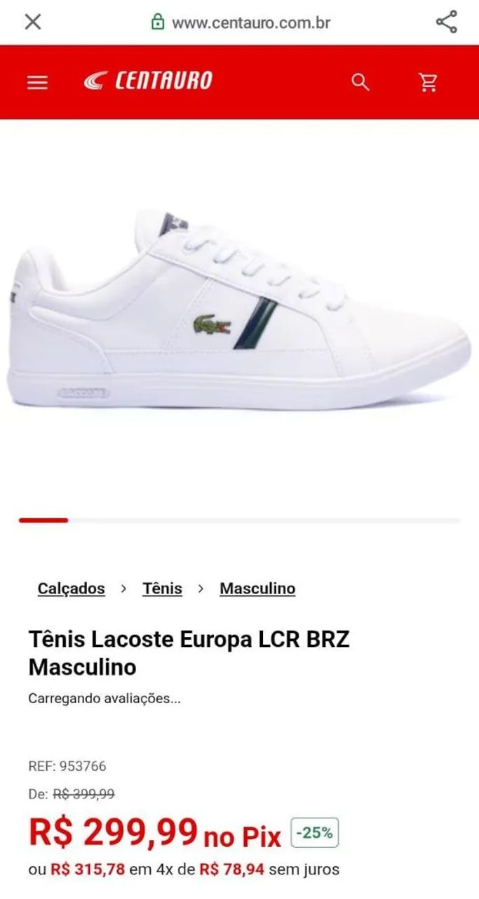 Tênis Lacoste Branco original  - Foto 5