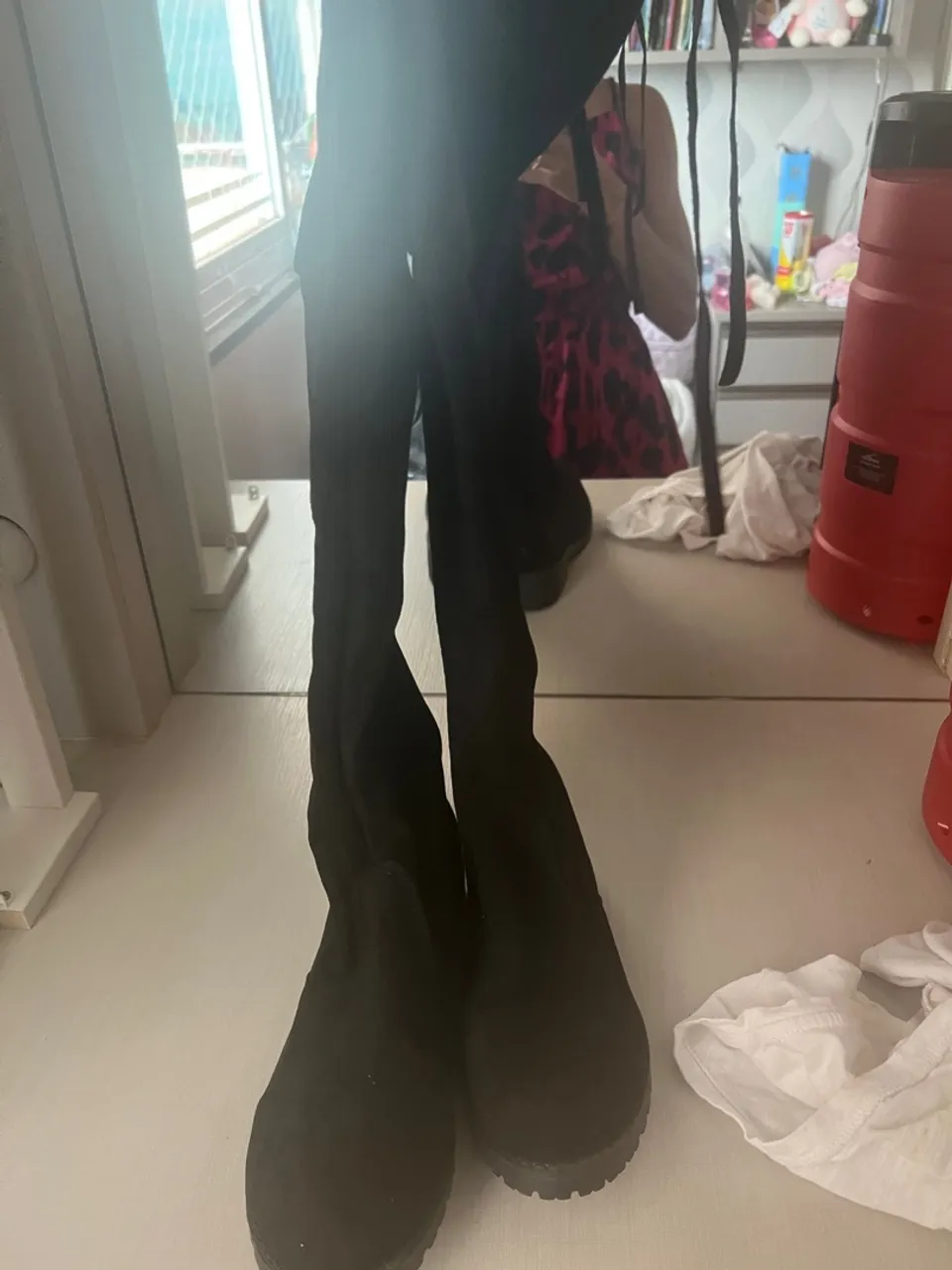 Bota de cano alto preta