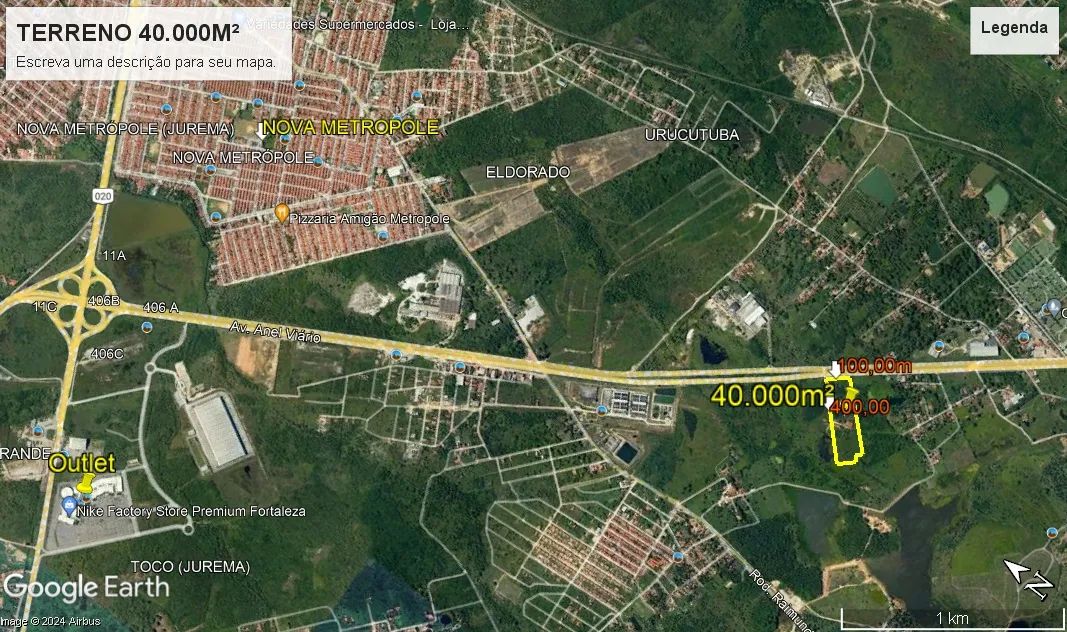 TERRENO 40.000M² VENDA- R$8.800.000,00- 4º ANEL VIARIO- URUCUTUBA-CAUCAIA - Foto 2