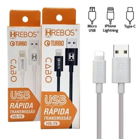 Cabo iPhone, iPod e iPad de carga e transmissão de Dados turbo 3.0