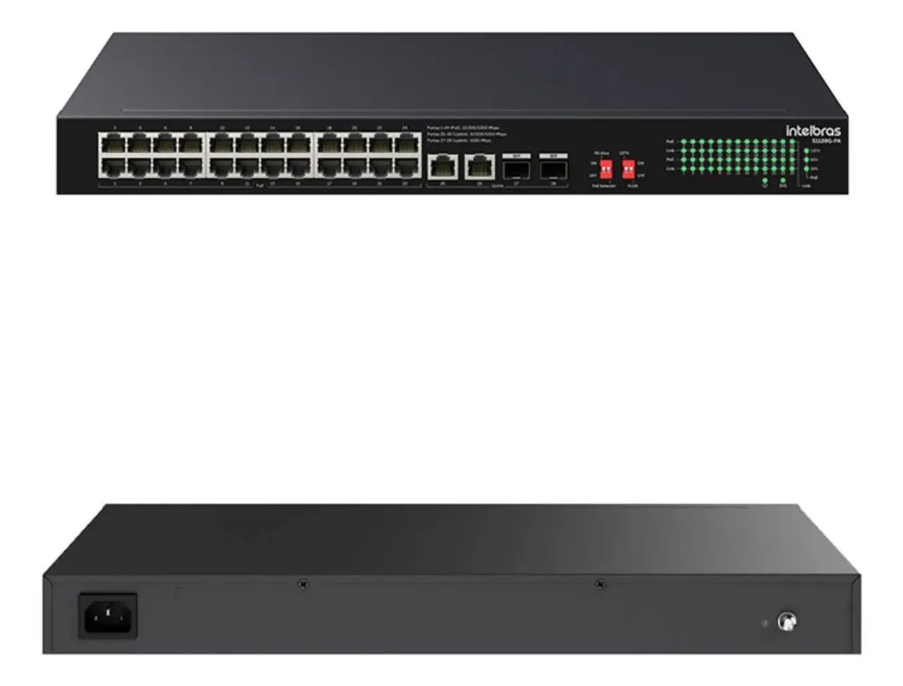 Switch Não Gerenciavel 28 portas Gigabit S1128G-PA Preto Intelbras - Foto 2