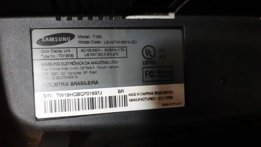 Monitor Samsung Syncmaster T190 19 - Perfeito E Funcionando - Foto 4