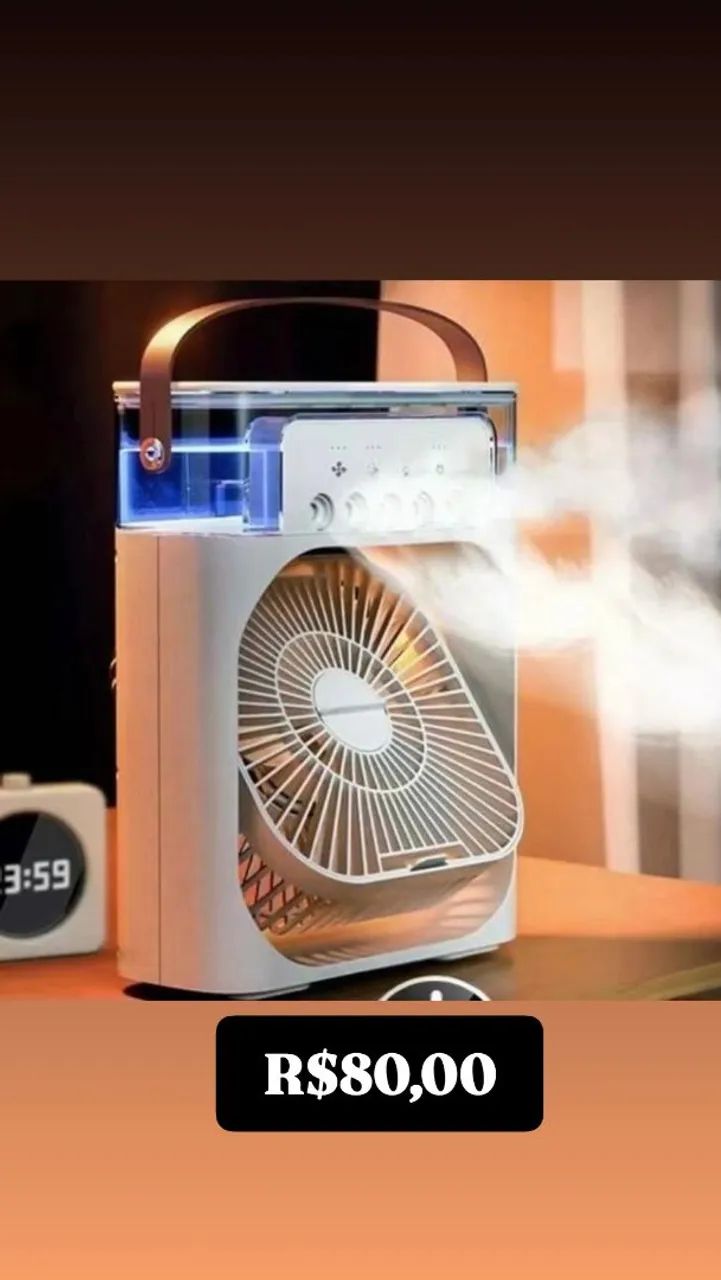 Ventilador e Climatizador Portátil com Design Moderno/ MEGA PROMOÇÃO 