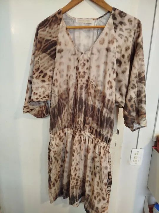 Vestido estampado animal print P