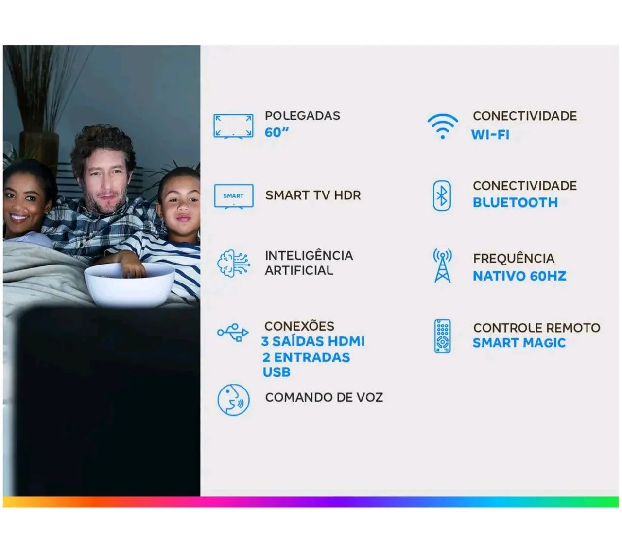 TV LG 60 polegadas UHD 4K Smart TV ThinQ AI - Foto 2