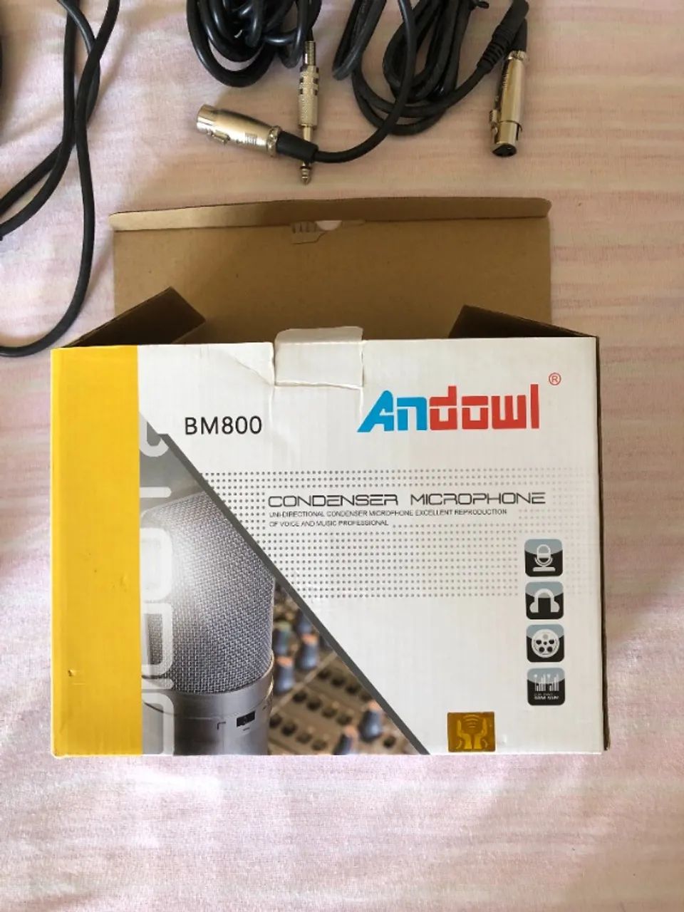 Kit Microfone Condensador Andowl BM800 (Nunca Usado!) - Foto 2