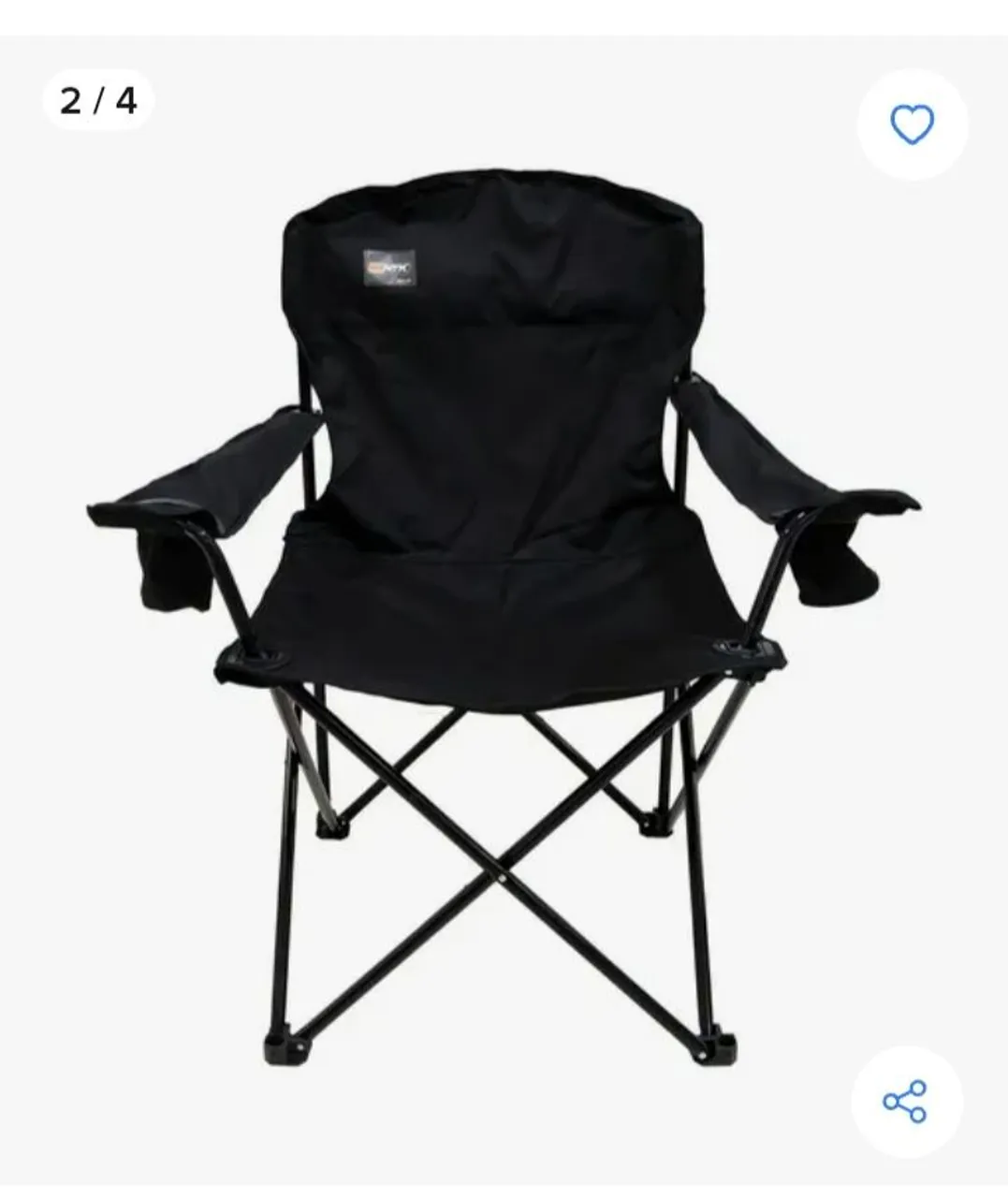 Cadeira Dobrável Preta NTK