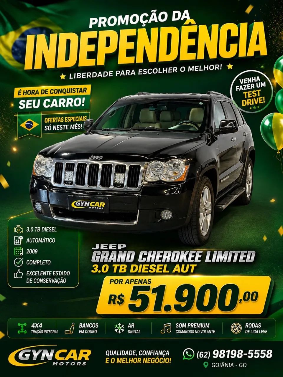 Jeep Grand Cherokee Grand Cherokee Limited 3.0 TB Dies. Aut 2009