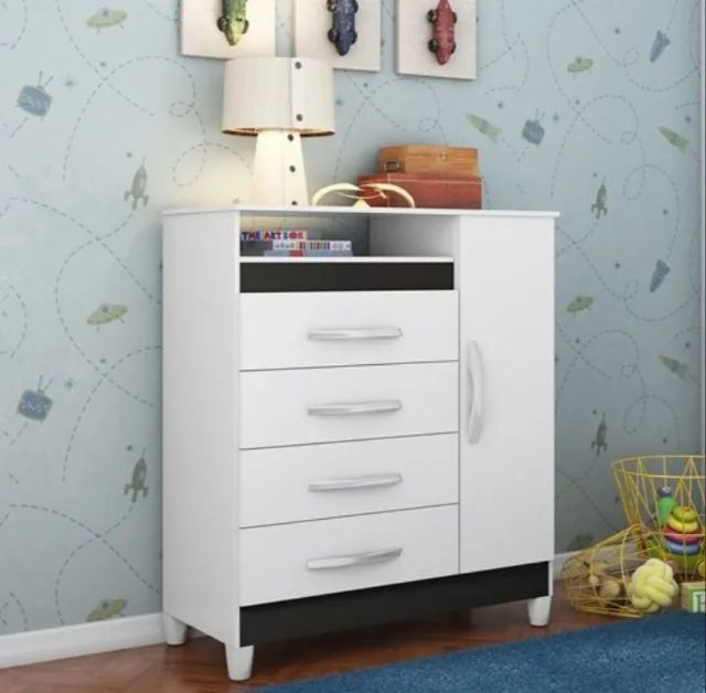 Cômoda Turquesa Quadriflex 1P 4G 