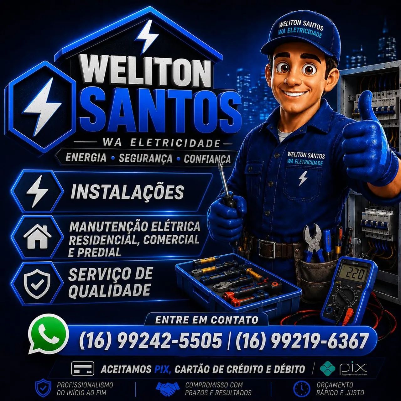 Precisando de eletricista justo e competente chama weliton 