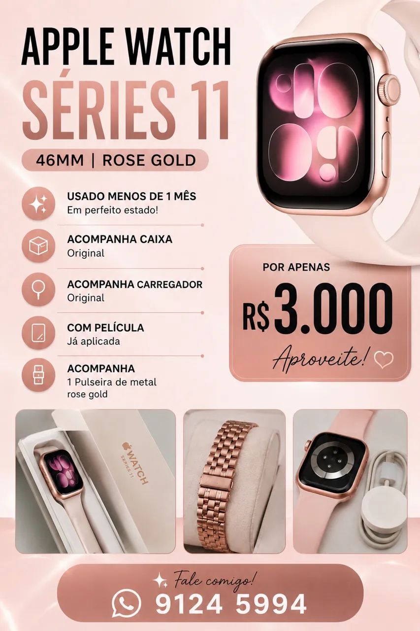 Relógio aplle WhatsApp