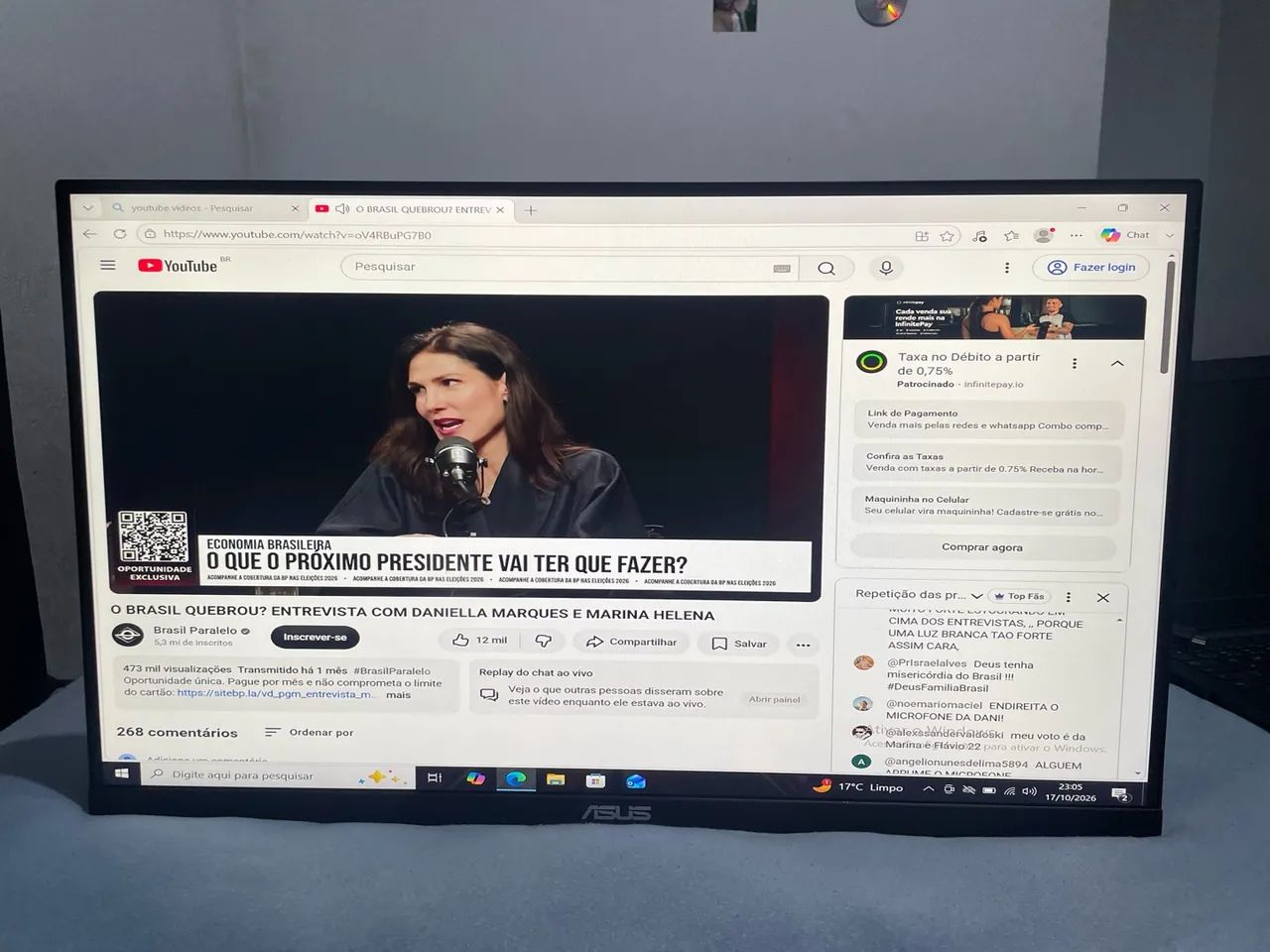 Vendo monitor game asus va27a 27 polegadas com ips 75Hz