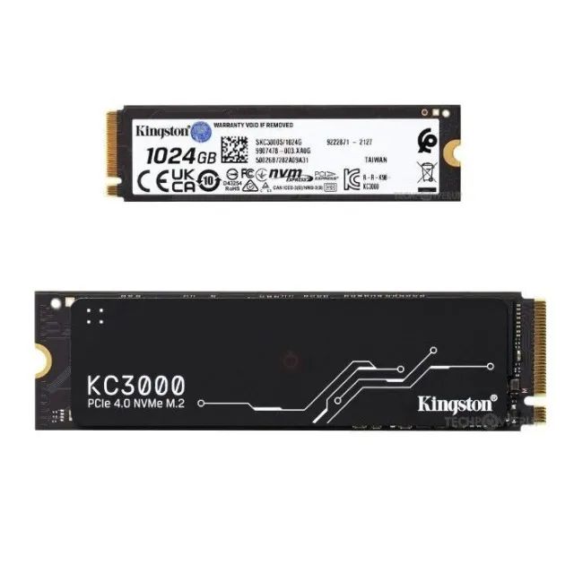 SSD Kingston KC3000 1TB, NVME, PCIe 4.0 x4, 7000MB/s, (Com DRAM) ( Compatível PS5 )