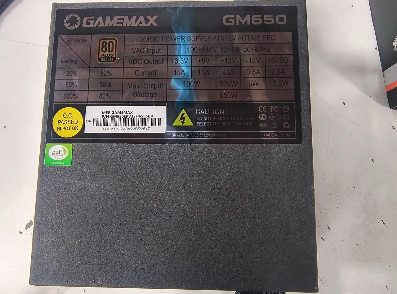 Fonte GameMax GM650 80 plus bronze - Foto 2