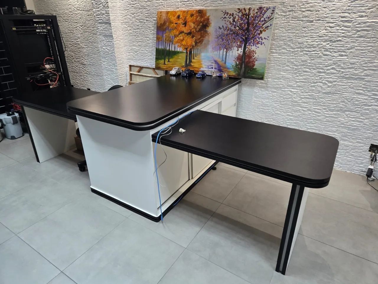 Mesa dupla de escritório 3,1x1,7x0,9m  - Foto 5