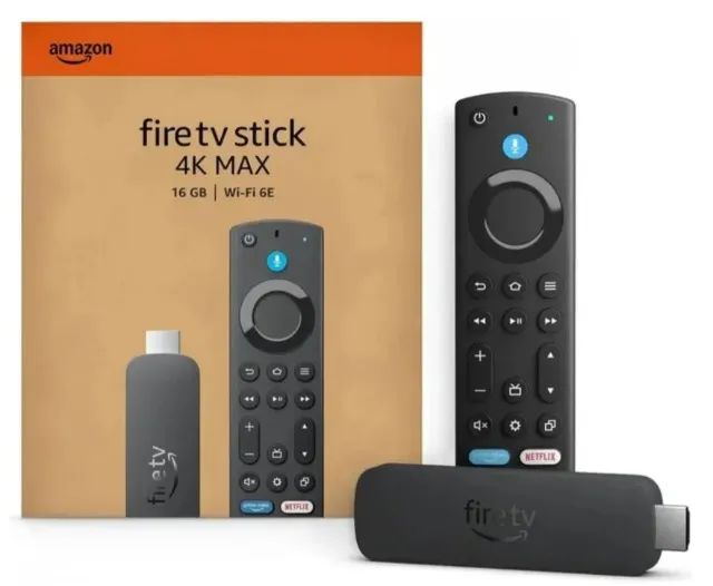 Fire TV Stick 4K MAX Wifi 6E 16gb (Original Amazon - Lacrado)