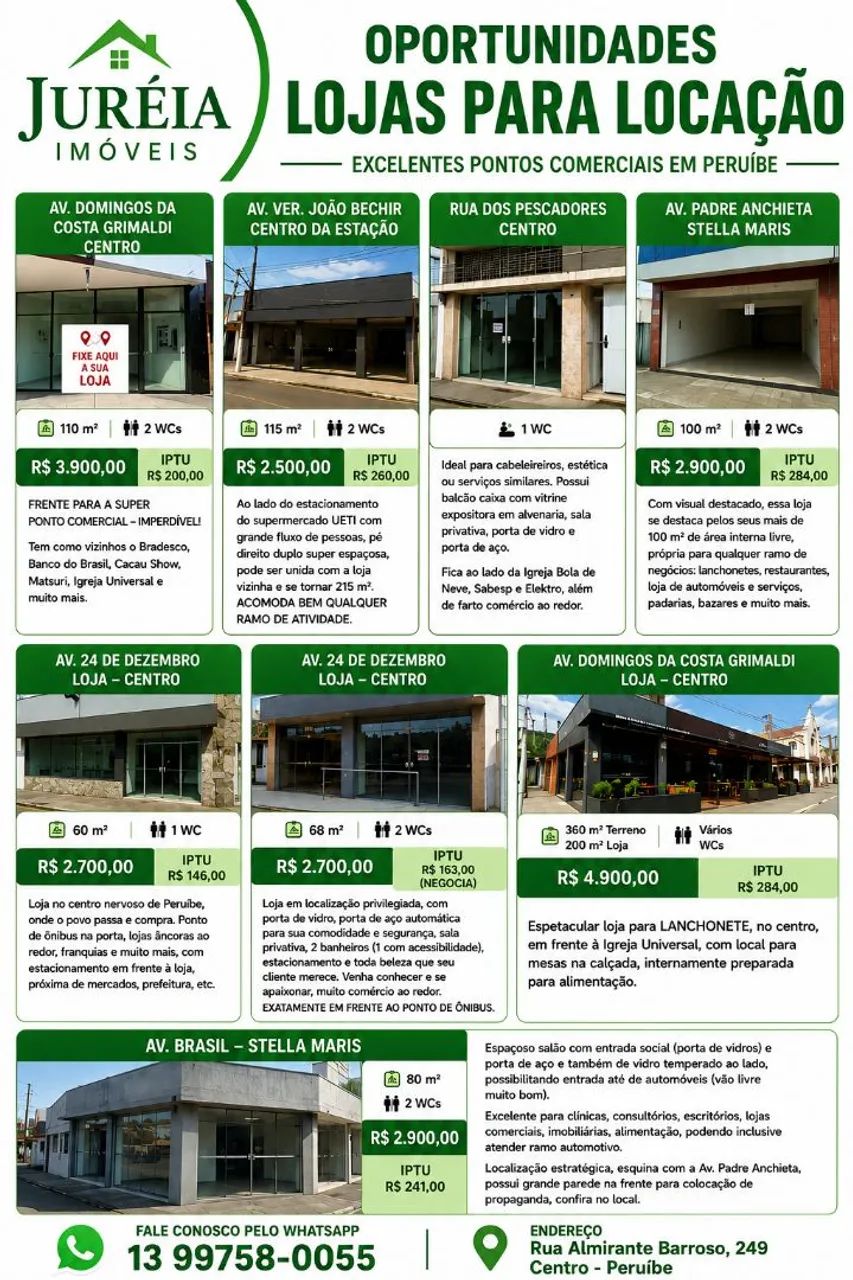 Serviços de locação comerciais em Peruíbe 