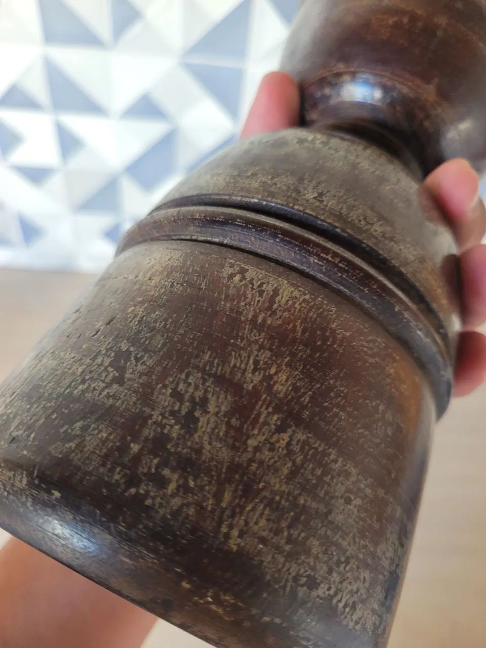 Antigo pilão de madeira  - Foto 4