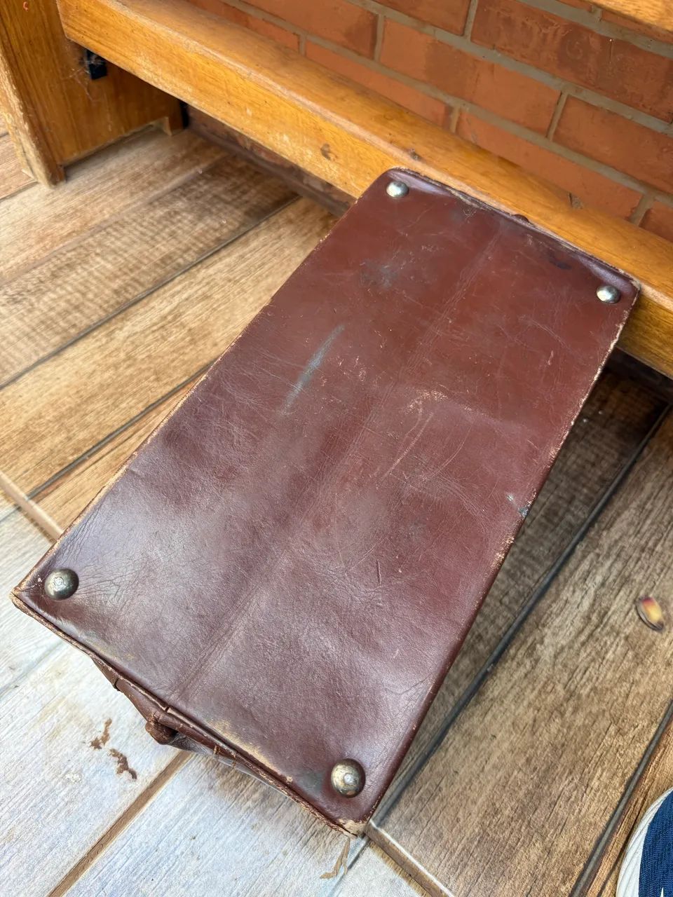 Bolsa antiga de couro  - Foto 5