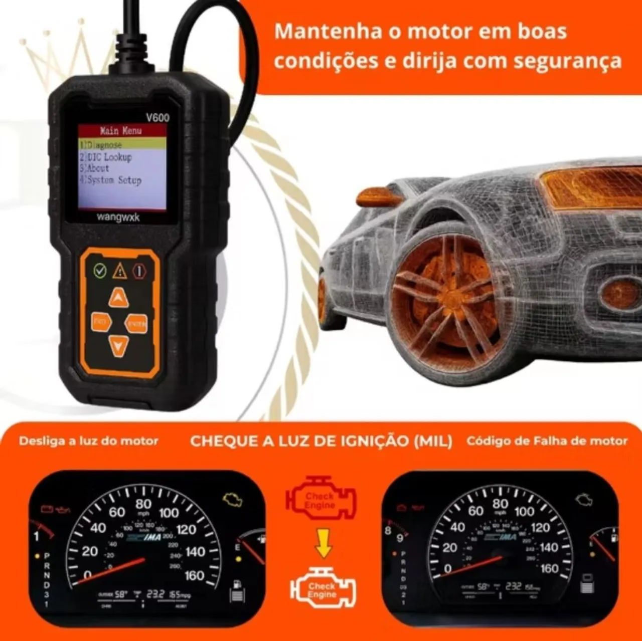 Leitor de Código de Falha no Motor - Foto 7