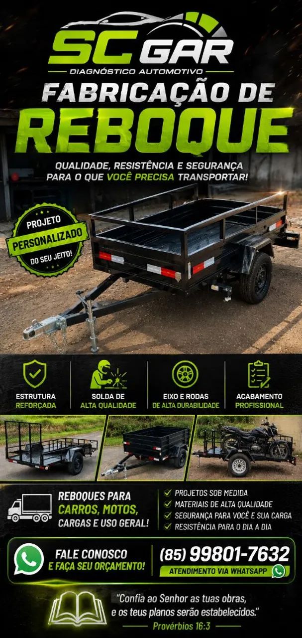 Fabricação e reforma de reboque e trailer 