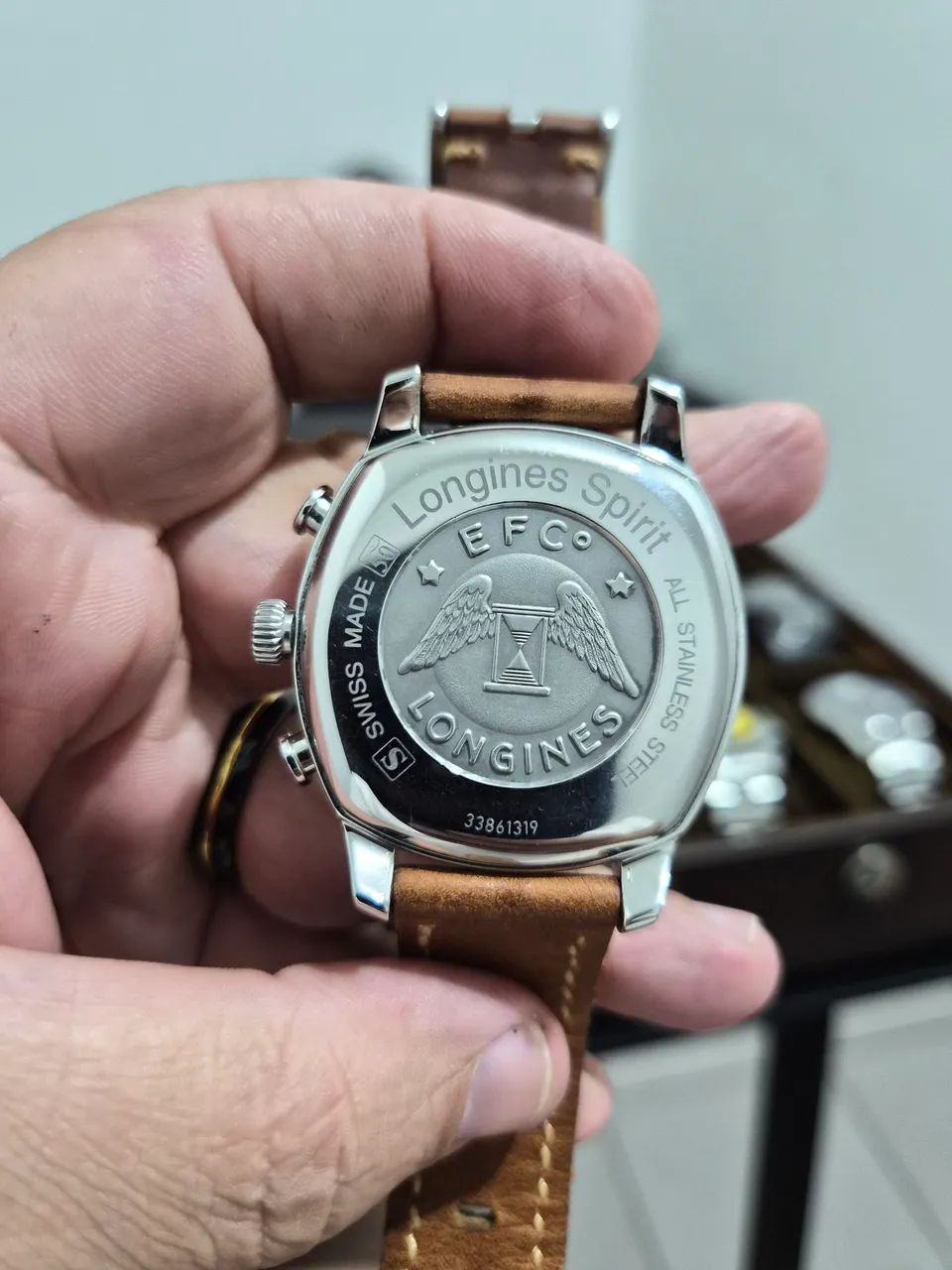 Relógio Automático Longines Spirit Heritage Completo com 2 pulseiras (metal e couro) - Foto 4