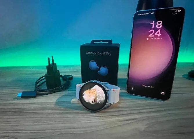 KIT Samsung Completo: Galaxy S23+ (256GB) + Watch 7 (44mm) + Buds2 Pro