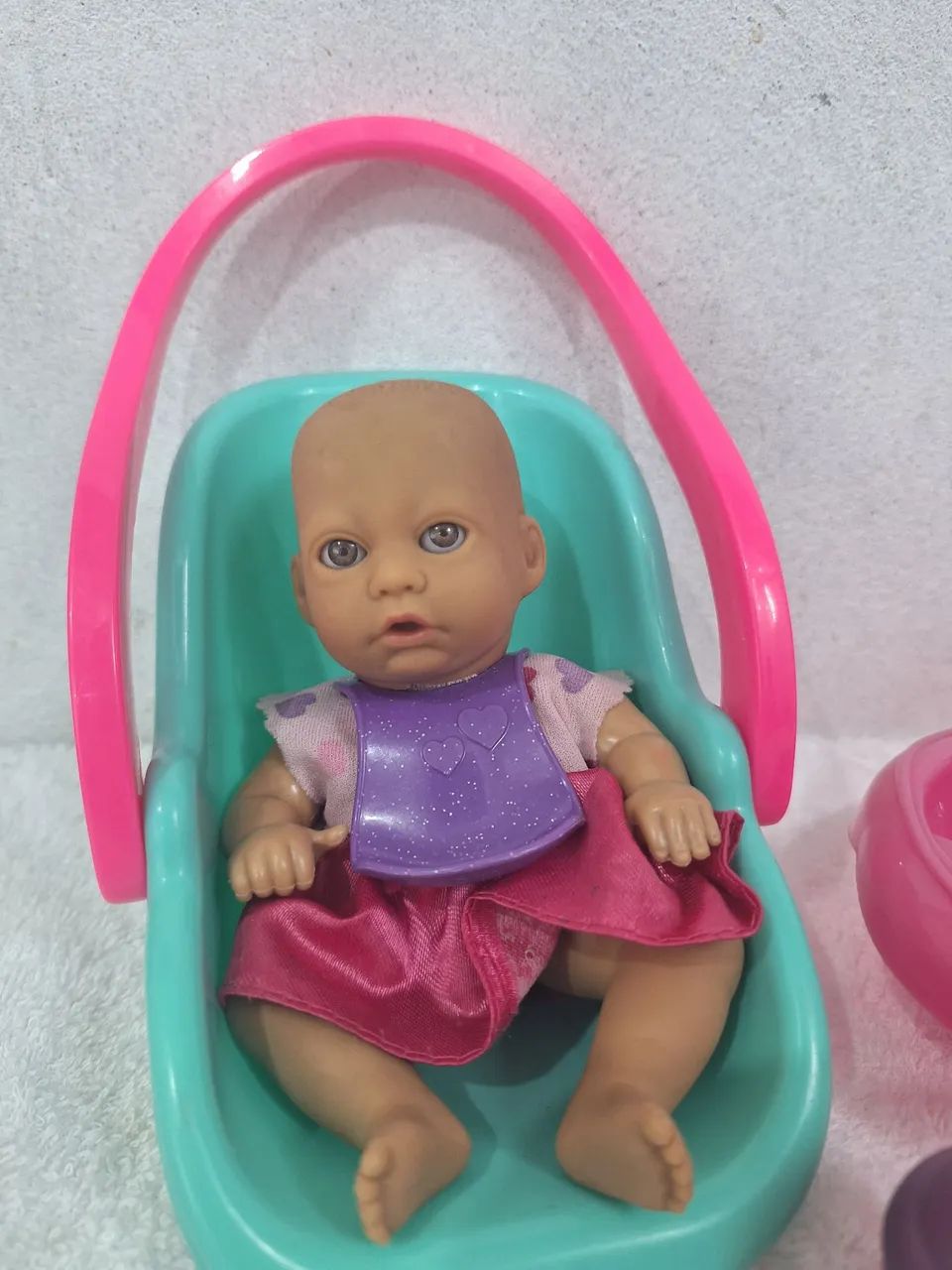 Mini boneca bebê e acessórios  - Foto 2
