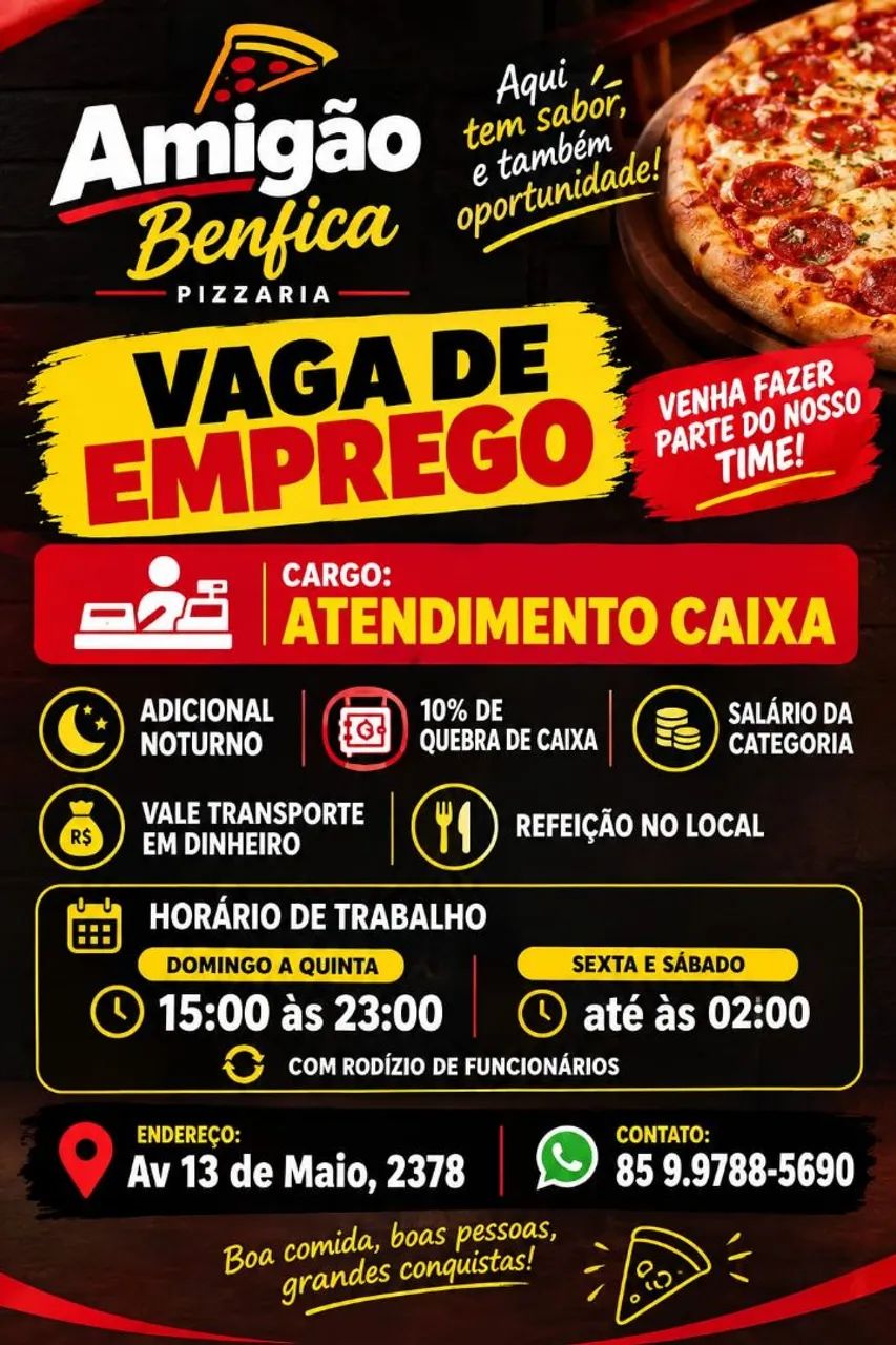 Vaga ATENDIMENTO CAIXA