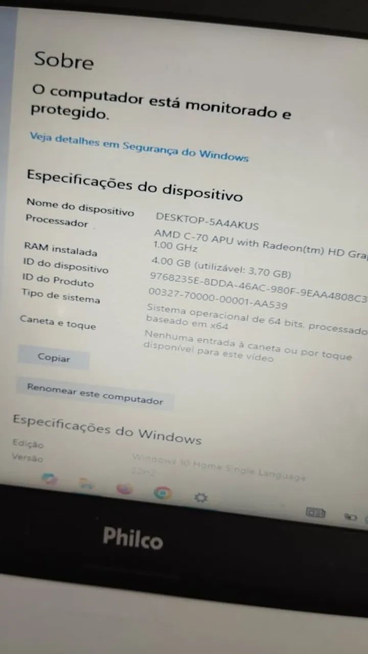 Preço do anuncio Notebook Philco  Processador AMD C-70 4GB Memória RAM - Foto 2