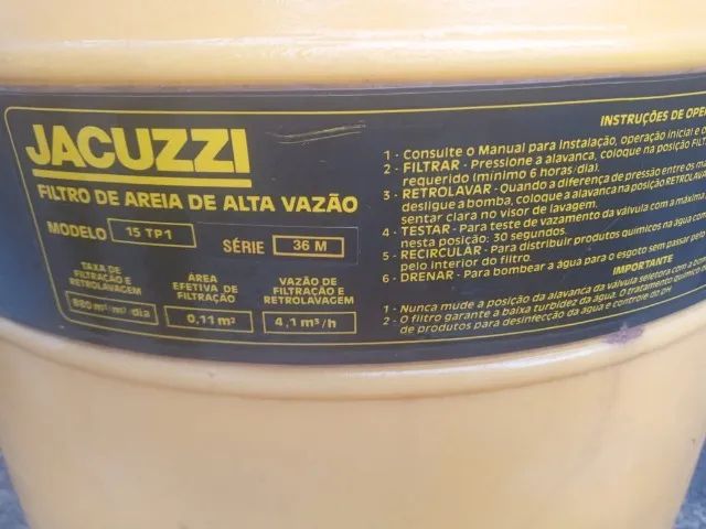 Fiiltrp Para Piscina Marca Jacuzzi , Modelo TP1 - Foto 2