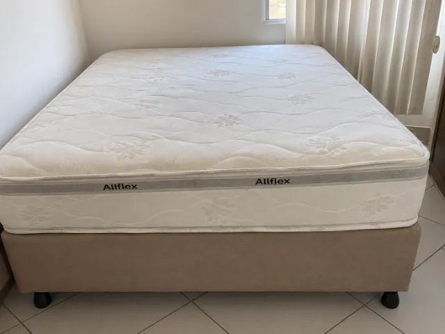 CAMA DE CASAL + COLCHÃO ALLFLEX
