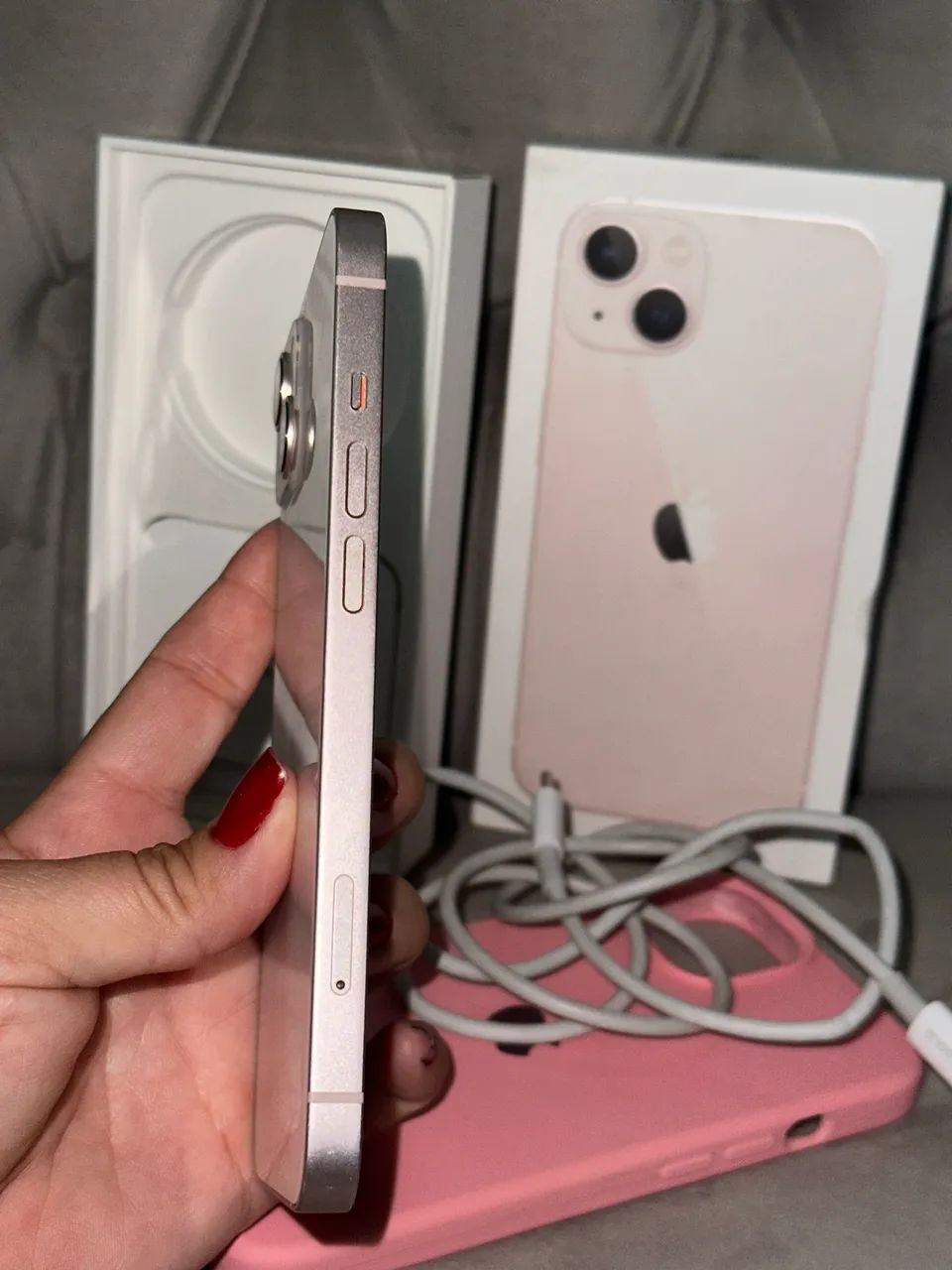 IPhone 13 128gb Rosê Todo original - Foto 3