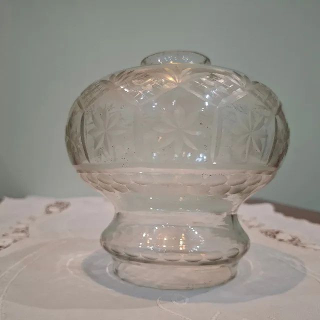 Cúpula de abajur de vidro entalhado - Foto 4